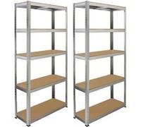Monster Racking 2 x Galwix : rayonnage pour charges lourdes, rayonnage de stockage, rayonnage de garage, rayonnage en acier, rayonnage industriel, rayonnage d'atelier, rayonnage à emboîter, rayonnage 