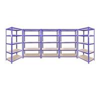 Offre spéciale Monster Racking 5 x étagères Q-Rax : étagères haute performance, étagères pour charges lourdes, étagères de stockage, étagères de garage, étagères de cave, étagères en acier, étagères i