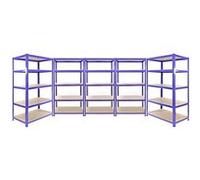 Offre spéciale Monster Racking : 3 rayonnages Q-Rax haute performance 90 x 50 x 180 cm + 2 rayonnages Q-Rax haute performance 120 x 50 x 180 cm. Rayonnage pour charges lourdes, rayonnage de stockage, 