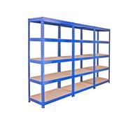 Monster Racking, lot de 3 étagères Q-Rax : étagères haute performance, étagères pour charges lourdes, étagères de stockage, étagères de garage, étagères en acier, étagères industrielles, étagères d'at