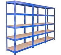 Monster Racking, lot de 3 étagères Q-Rax : étagères haute performance, étagères pour charges lourdes, étagères de stockage, étagères de garage, étagères en acier, étagères industrielles, étagères d'at