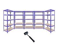 Offre spéciale Monster Racking : lot de 5 rayonnages T-Rax – Rayonnage haute capacité, rayonnage de garage, rayonnage en acier, rayonnage industriel, rayonnage d'atelier, rayonnage à emboîter, rayonna