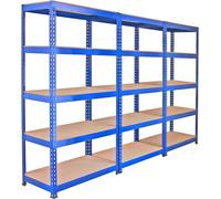 Monster Racking, lot de 3 étagères Q-Rax : étagères haute performance, étagères pour charges lourdes, étagères de stockage, étagères de garage, étagères en acier, étagères industrielles, étagères d'at