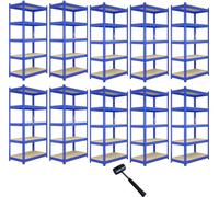Monster Racking Q-Rax : étagère de garage, étagère de cave, étagère de stockage, étagère d'atelier, étagère pour charges lourdes, étagère industrielle, étagère en acier, 5 tablettes, 120 cm L x 50 cm