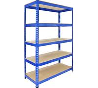 Monster Racking Q-Rax : étagère de garage, étagère de cave, étagère de stockage, étagère d'atelier, étagère pour charges lourdes, étagère industrielle, étagère en acier, 5 tablettes, 120 cm L x 50 cm