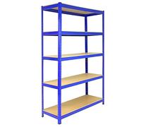 MonsterShop Rayonnage T-Rax – Étagère acier 120×45×180 cm Bleu sans boulons