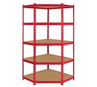 Monster Racking - Rayonnage d'angle Z-Rax en Acier sans Boulons Rouge 90cm x 45cm x 183cm