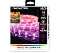 Ruban à LED Monster 5M intérieur extérieur - Multi-Blancs et Multicolore - Éclairage Personnalisé - Adaptateur Secteur, Clips de Montage, Télécommande