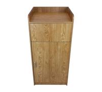 Monster Shop Poubelle Porte-Plâteau Commerciale en Bois Érable 55 x 56 x 117 cm Capacité 100 L Restauration CHRD HORECA Rapide Cantine Réfectoire École [3 Autocollants INCLUS]