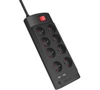 Monster Parafoudre Parasurtenseur Power 8 AC + 2 USB-A, MOV Fireproof, 1,80 m