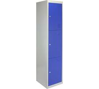 MonsterShop - Armoire à 3 portes, armoire de vestiaire, armoire à casiers, casier, armoire de vestiaire, casier en acier, armoire en acier, armoire de rangement, armoire, casier 45 cm x 38 cm x 180 cm