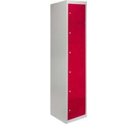 MonsterShop - Armoire à casiers à 6 portes, casier, armoire de vestiaire, armoire à casiers, casier, armoire de vestiaire, casier en acier, armoire de rangement, armoire, casier 45 cm P x 38 cm L x 18