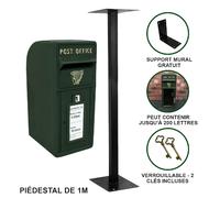 Monstershop Boîte aux Lettres Mariage avec Support - Verte