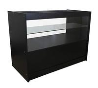 Monstershop C1200 Comptoir Retail Showcase Vitrine de verre, Noir, 120 cm x 90 cm x 60 cm