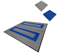 Monstershop Carrelage Imbriqué Gris/Bleu