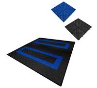 Monstershop Carrelage Ventilé Garage Noir/Bleu