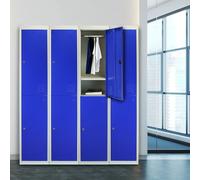 Monstershop Casier de Rangement Bleu & Gris 2 Portes
