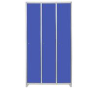 Monstershop Casiers Rangement Trois Portes Bleu