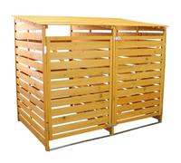Cache Poubelle Double en Bois