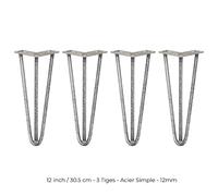 Monstershop Pieds de table épingle à cheveux 3 tiges