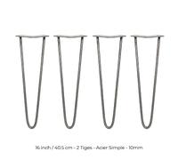 Monstershop Pieds de table épingle à cheveux, lot de 4