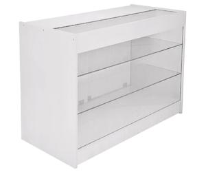 Monstershop Vitrine-bibliothèque comptoir - Blanc