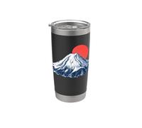 Mont Fuji Japon art origami Esthétique asiatique sakura Gobelet isotherme en acier inoxydable double paroi