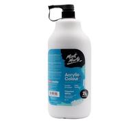 MONT MARTE Discovery School Peinture acrylique - Blanc de Titane - 2 litres. Idéale pour les étudiants et les artistes. Excellent couvrant et séchage rapide. Capuchon à pompe inclus.