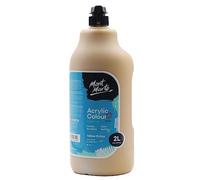 Mont Marte Discovery School Peinture acrylique - Ocre jaune - 2 litres. Idéale pour les étudiants et les artistes. Excellent couvrant et séchage rapide. Capuchon à pompe inclus.