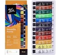 MONT MARTE Gouache - 12x12 ml - Idéal pour la peinture à la gouache - Couleurs brillantes, résistantes à la lumière et d'une grande opacité