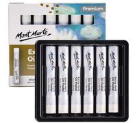 Mont Marte Lot de 6 pastels à l'huile extra doux de qualité supérieure, couleurs vibrantes et beurrées, polyvalents pour mélange, superposition et ombrage