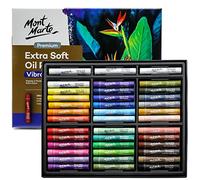 MONT MARTE Pastels à l'huile - 39 Pièces - Pastel Sec extra Doux Hydrosolubles - Couleurs intenses, haute Pigmentation - Idéal pour la Peinture et le Dessin