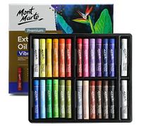 MONT MARTE pastels à l'huile extra doux, 26pc, couleurs assorties, vibrantes et beurrées, pastels d'art polyvalents pour mélanger,superposer et ombrager, idéaux pour l'art, l'artisanat et les croquis