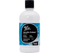 MONT MARTE Peinture Acrylique Blanc - 500ml - Idéal pour la Peinture Acrylique - Couleur brillante et résistante à la Lumière