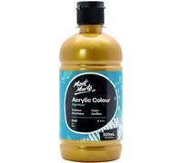 MONT MARTE Peinture Acrylique Or - 500ml - Idéal pour la Peinture Acrylique - Couleur brillante et résistante à la Lumière
