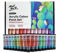 MONT MARTE Peinture Acryliques Pastel - 48 x 36ml - Fort pouvoir couvrant et finition satinée - Couleurs pour Toiles, Cartons, Papiers, Cuirs, Autres