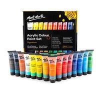 MONT MARTE Peinture Acryliques Premium - 18 pièces en tubes de 36ml - Idéal pour la Peinture Acrylique - Couleurs brillantes avec une grande Opacité