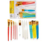 Mont Marte Pinceaux Peinture - 26 pcs - Ensemble de Pinceaux idéal pour la Peinture à l'huile, Peinture Acrylique, Gouache