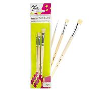 Mont Marte Pinceaux Peinture 4, 8, 12 - 3 pcs - Ensemble de Pinceaux idéal pour la Peinture à l'huile, Peinture Acrylique, Gouache