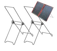 Montage solaire - Montage d'inclinaison du panneau solaire | Support de panneau solaire pliable | 2 pièces Kit de montage au sol | Étagère en métal pliable | Accessoires de jardin d'énergie éolienne