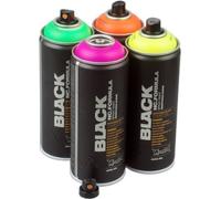 Montana Black Spray Cans Neon Colours Set 4x400ml by MONTANA