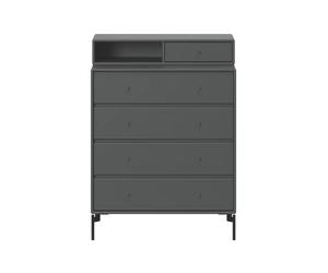 Montana Commode Keep Anthracite 04-pieds laqués noirs
