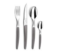 LOU LAGUIOLE - Ménagère 24 couverts de table pour 6 personnes - Montana - Acier inoxydable 18/0, Finition Brillante - Gris