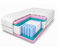 Montana Matelas 80 x 200 ressorts ensachés H3 en microfibre des deux côtés 23 cm