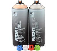 Montana Nightglow Lot de 2 bombes de peinture effet luminescent Vert et orange 400 ml