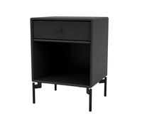 Montana Table de chevet Dream black 05. pieds noirs laqués