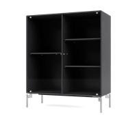 Montana Vitrine Ripple II 69.6x82.2x30 cm Anthracite-pieds Chrome
