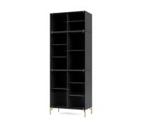 Montana Vitrine Ripple IV 69.6x187.2x38 cm Anthracite-pieds Brass