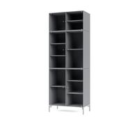 Montana Vitrine Ripple IV 69.6x187.2x38 cm Graphic-pieds Chrome