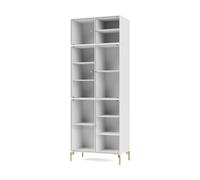 Montana Vitrine Ripple IV 69.6x187.2x38 cm NewWhite-pieds Brass
